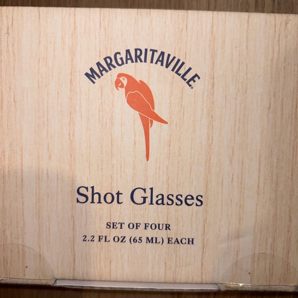 New 4 Margaritaville Shot Glasses It's 5 O'clock Somewhere Glass Set 2.2 Oz - Picture 7 of 11